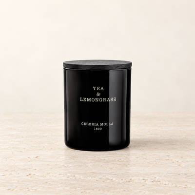 Cereria Molla Tea & Lemongrass 230 g candle, clear product view