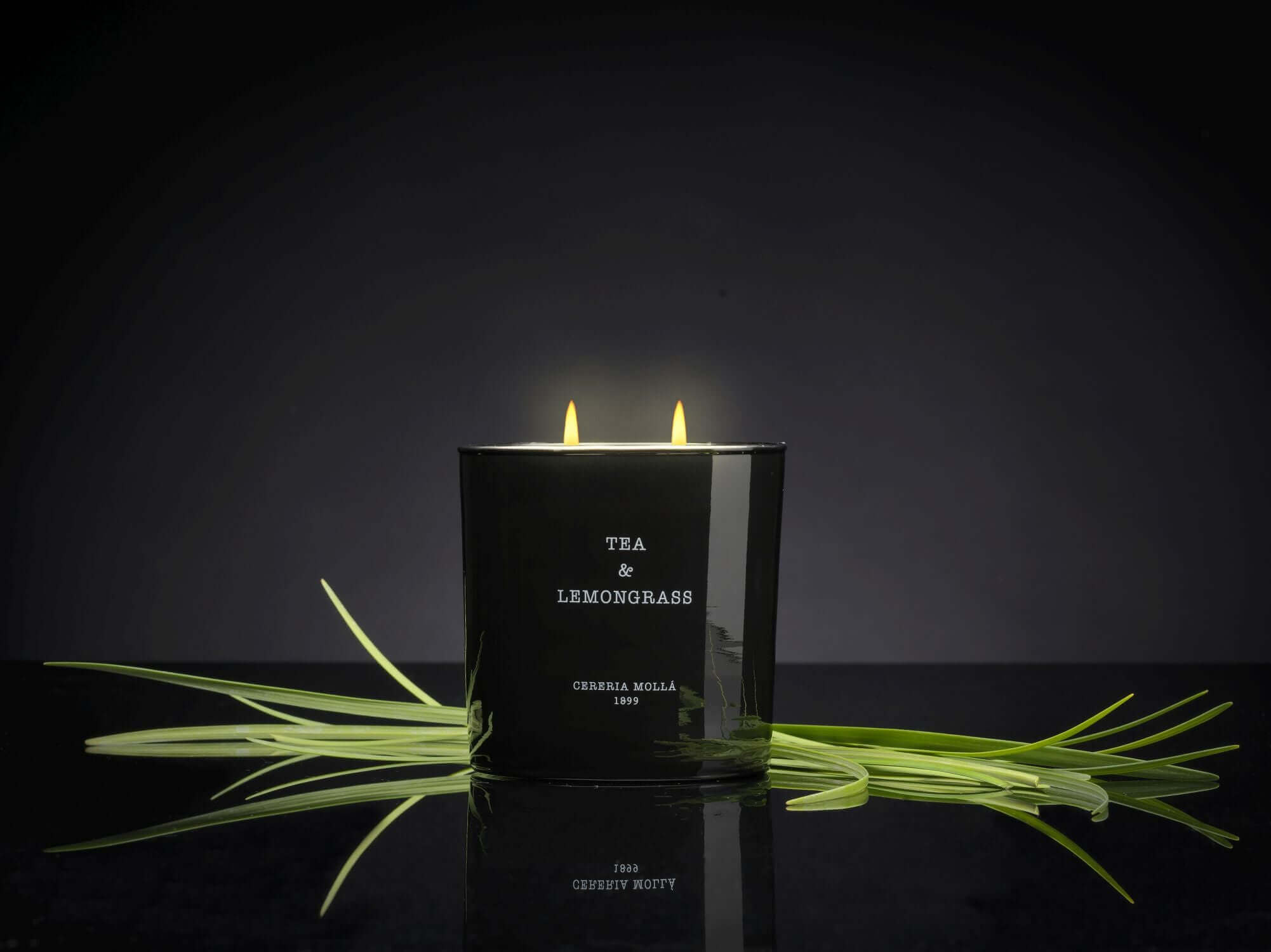 Cereria Molla - Tea & Lemongrass 3 wick XL Candle - 21 oz / 600 g - Coastous