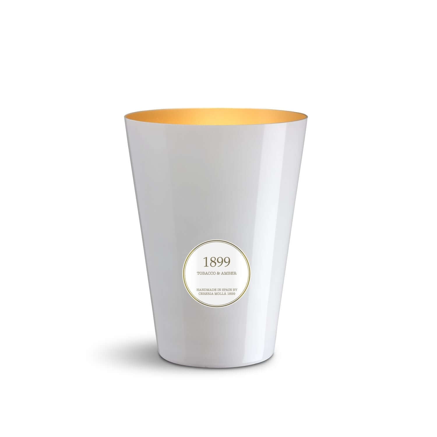 Cereria Molla - Tobacco & Amber White & Gold Premium Candle -   -  Coastous