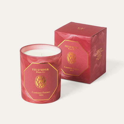 Winter Fire Candle 6.5 oz Carrière Frères