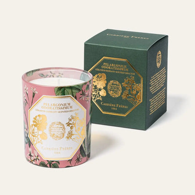 Carrière Frères - Pelargonium Geranium scented candle 6.5 oz / 185 g   