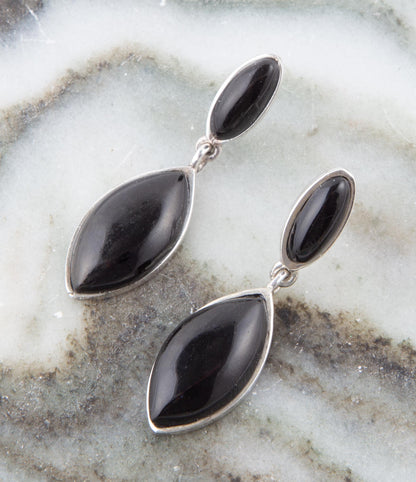 Champion Onyx and Sterling Silver Earrings Barse Jewelry