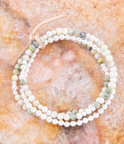 Chartruese Lemon Jade Bracelet Set Barse Jewelry