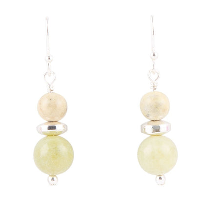 Chartruese Lemon Jade Drop Earrings Barse Jewelry