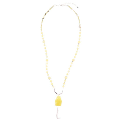 Chartruese Lemon Jade Long Pendant Necklace Barse Jewelry