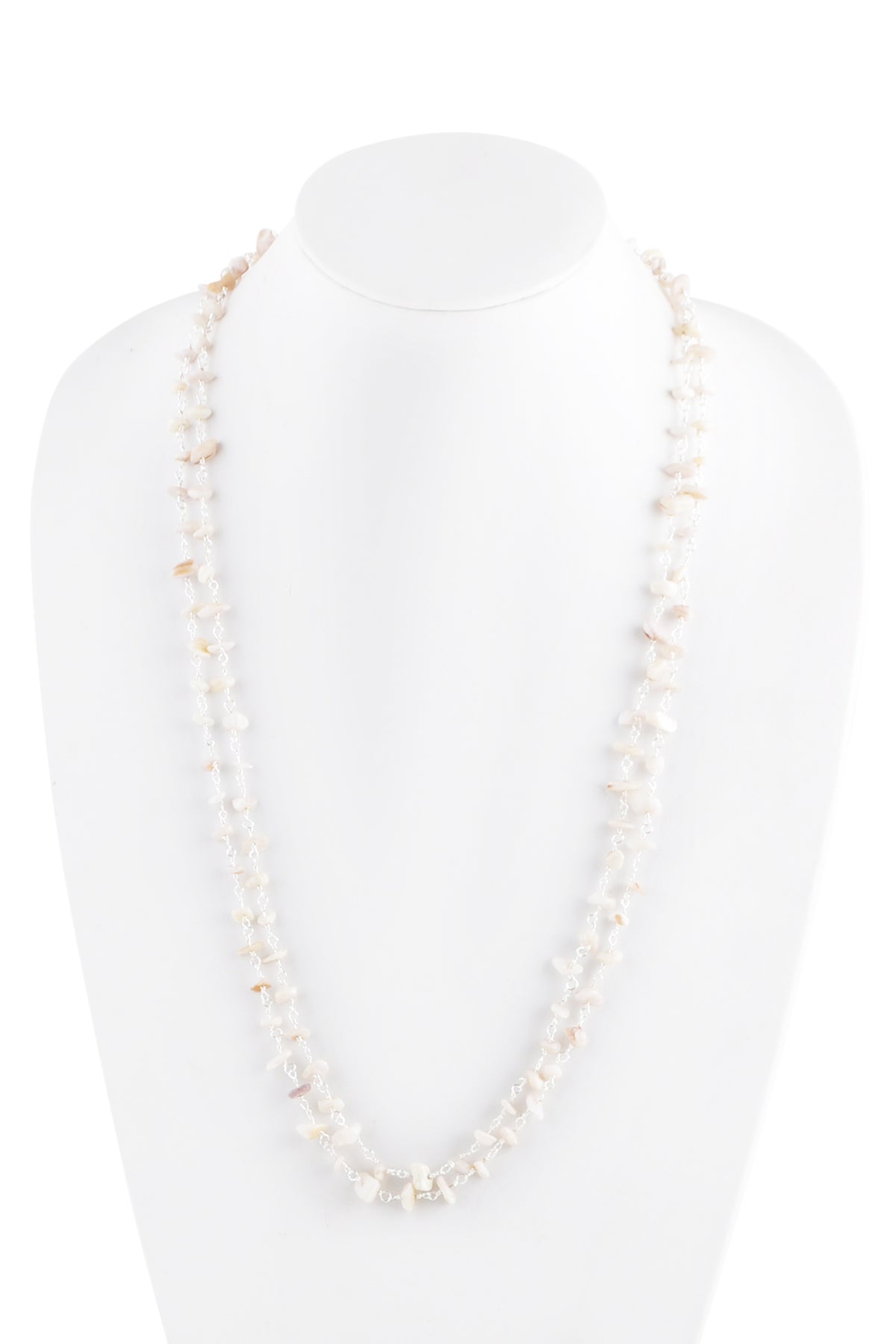 Chip Off The Old Block White Shell Necklace Barse Jewelry