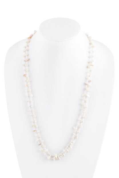 Chip Off The Old Block White Shell Necklace Barse Jewelry