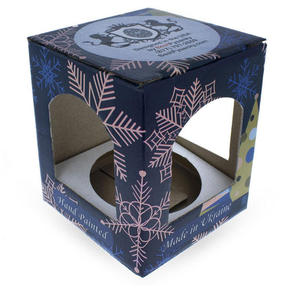 St. Nicholas with the Bible Ukrainian Glass Ball Christmas Ornament 3.25 Inches