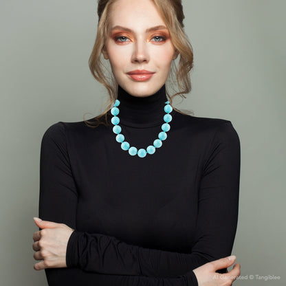 Chunky Blue Turquoise Magnesite Beaded Necklace Barse Jewelry