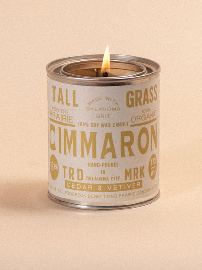 Cimmaron: Cedar + Vetiver Soy Wax Candle Tallgrass Supply