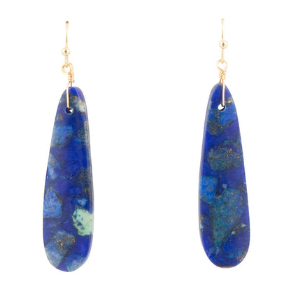 Cobalt Blue Lapis Long Earrings Barse Jewelry