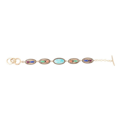 Concho Colorful Golden Link Bracelet Barse Jewelry