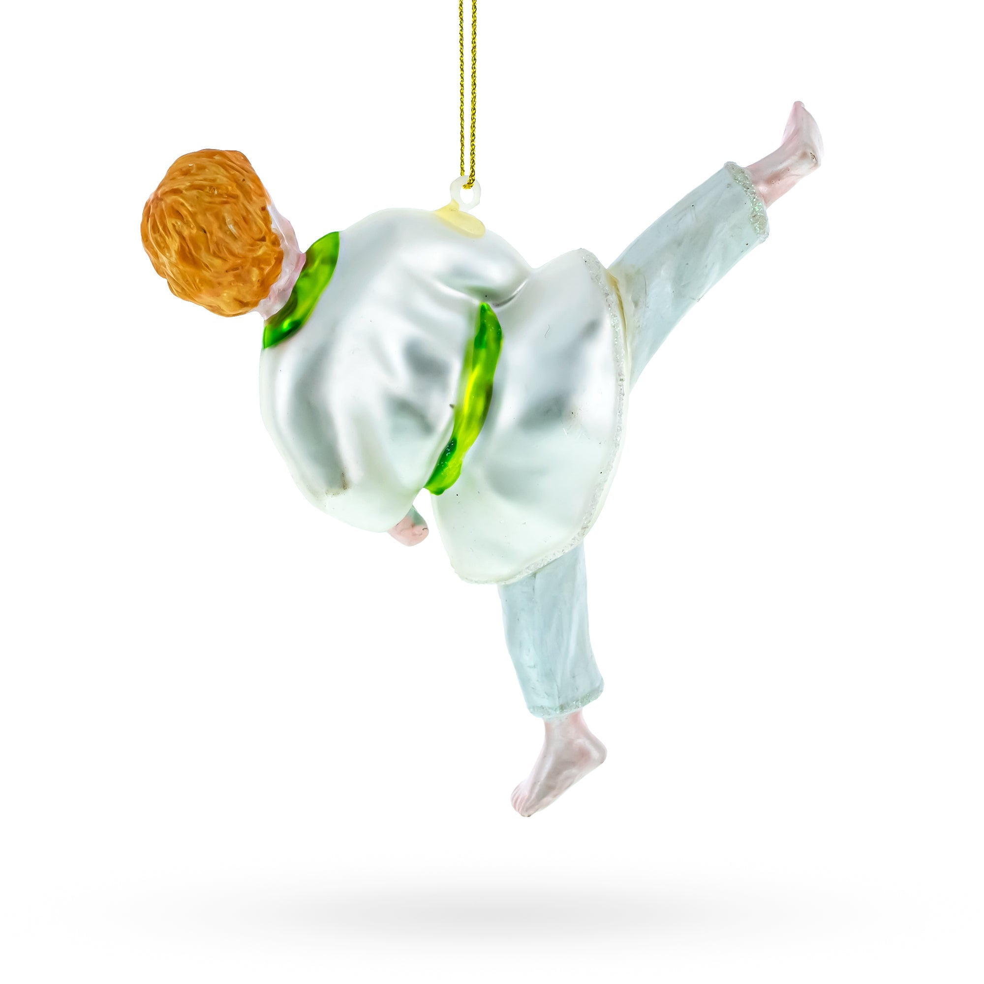 Judo Martial Arts Glass Christmas Ornament