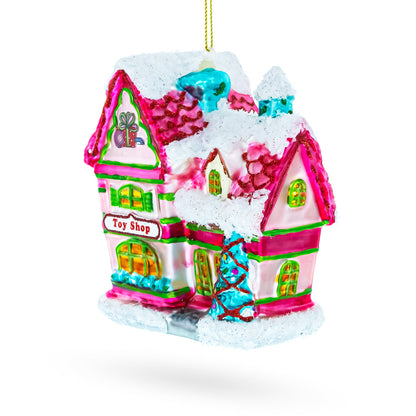 Whimsical Toy Shop Glass Christmas Ornament