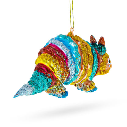 Armadillo Glass Christmas Ornament