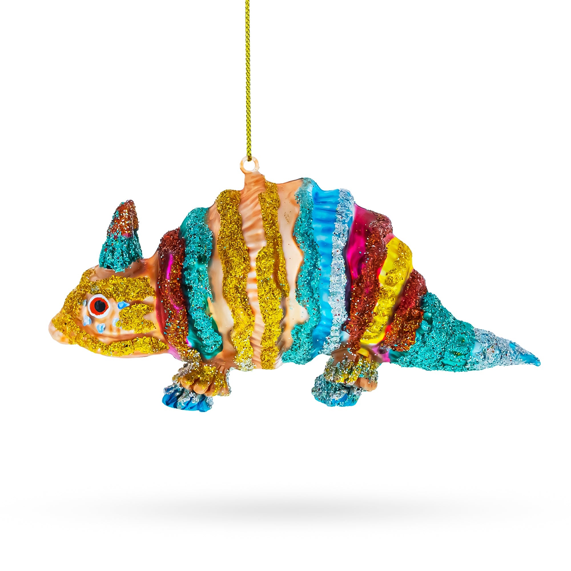 Armadillo Glass Christmas Ornament