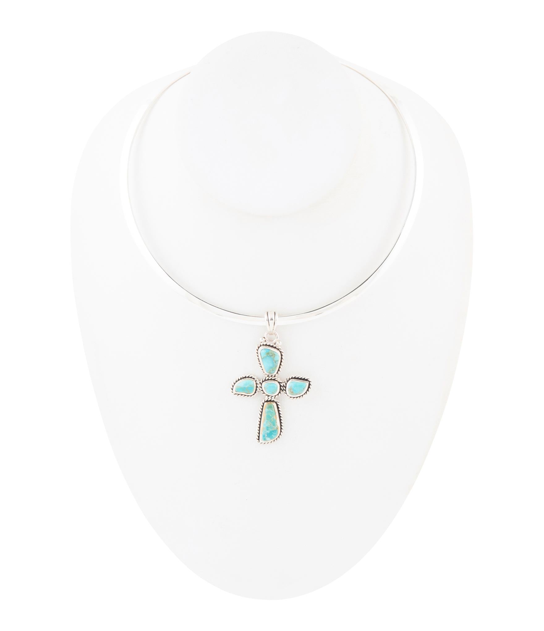 Cross Pendant and Sterling Silver Necklace Barse Jewelry