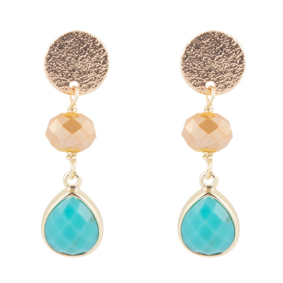Crystal and Magnesite Teardrop Earrings Barse Jewelry