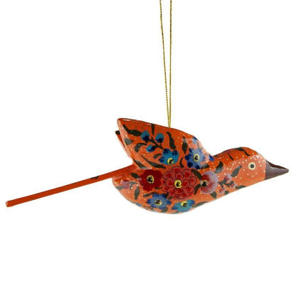 Set of 3 Birds Hand Painted Wooden Christmas Ornaments 6 Inches Long BestPysanky