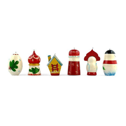 6 Mixed Wooden Christmas Ornaments BestPysanky