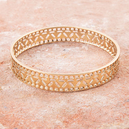 Cut it Out Bangle Golden Bracelet Barse Jewelry