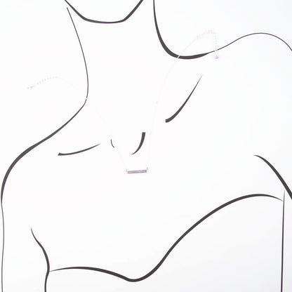 Dainty Amethyst Bar Necklace Barse Jewelry