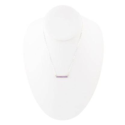 Dainty Amethyst Bar Necklace Barse Jewelry
