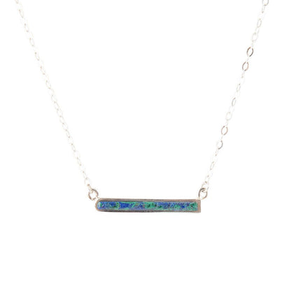 Dainty Azurite Bar Necklace Barse Jewelry