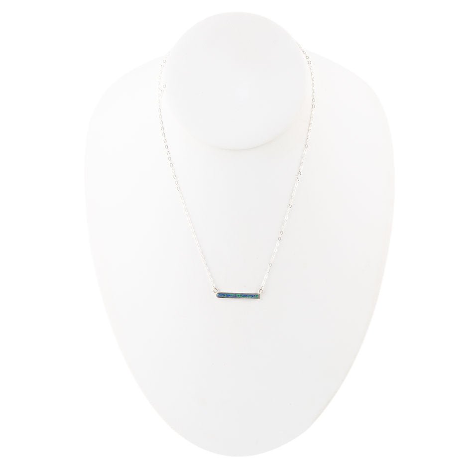 Dainty Azurite Bar Necklace Barse Jewelry