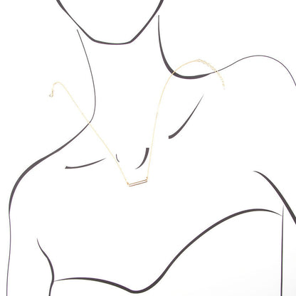 Dainty Botswana Agate Bar Necklace Barse Jewelry