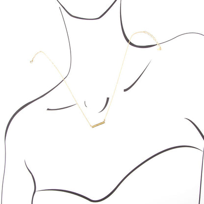 Dainty Green Aventurine Bar Necklace Barse Jewelry