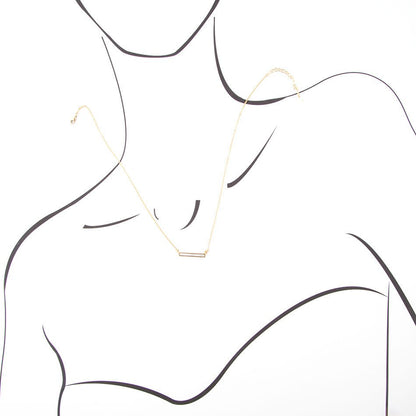 Dainty Mother of Pearl Bar Necklace Barse Jewelry