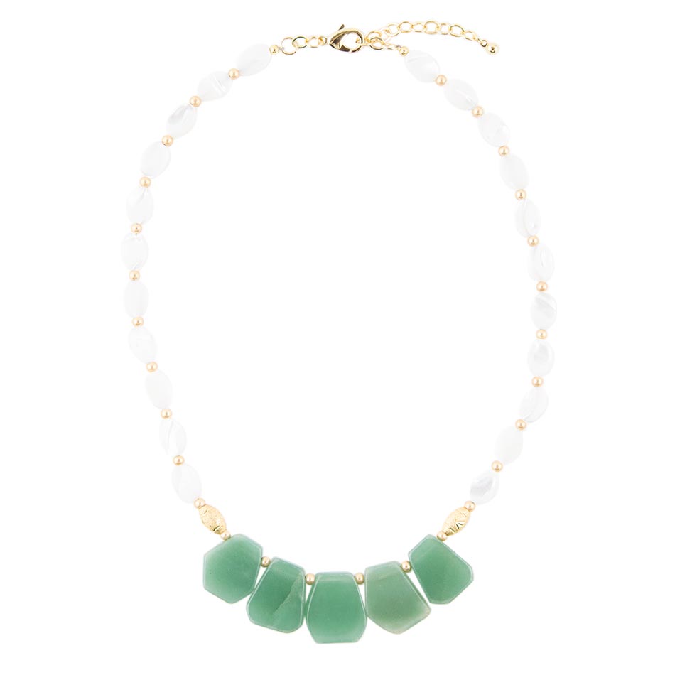 Dani Aventurine and Pearl Necklace Barse Jewelry