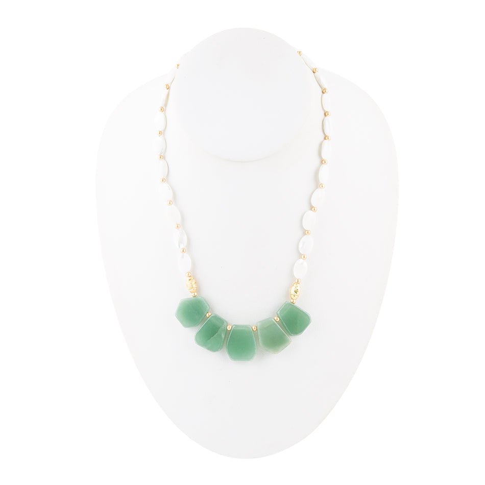 Dani Aventurine and Pearl Necklace Barse Jewelry