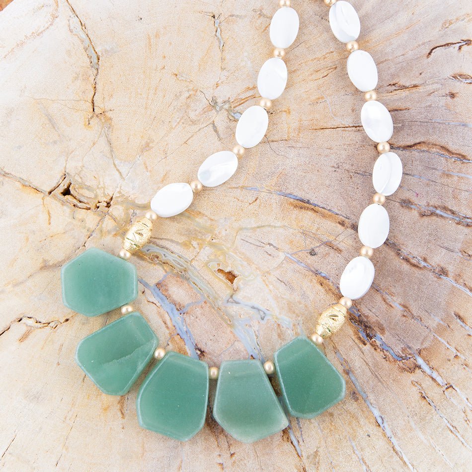 Dani Aventurine and Pearl Necklace Barse Jewelry