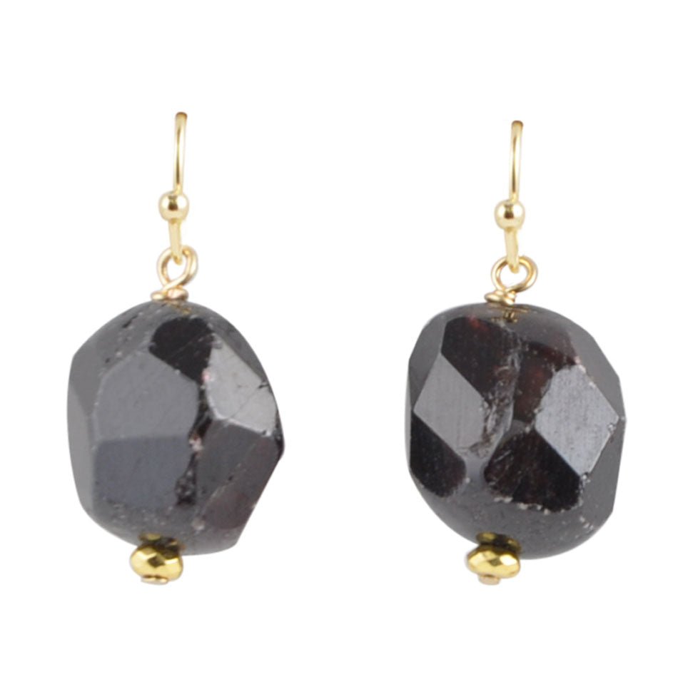Dark Purple Garnet Drop Earring Barse Jewelry