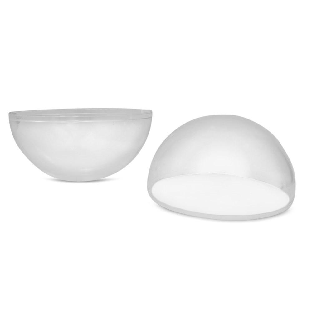 3.15-Inch Clear Plastic Fillable Christmas Ball Ornaments for DIY Projects: Set of 3