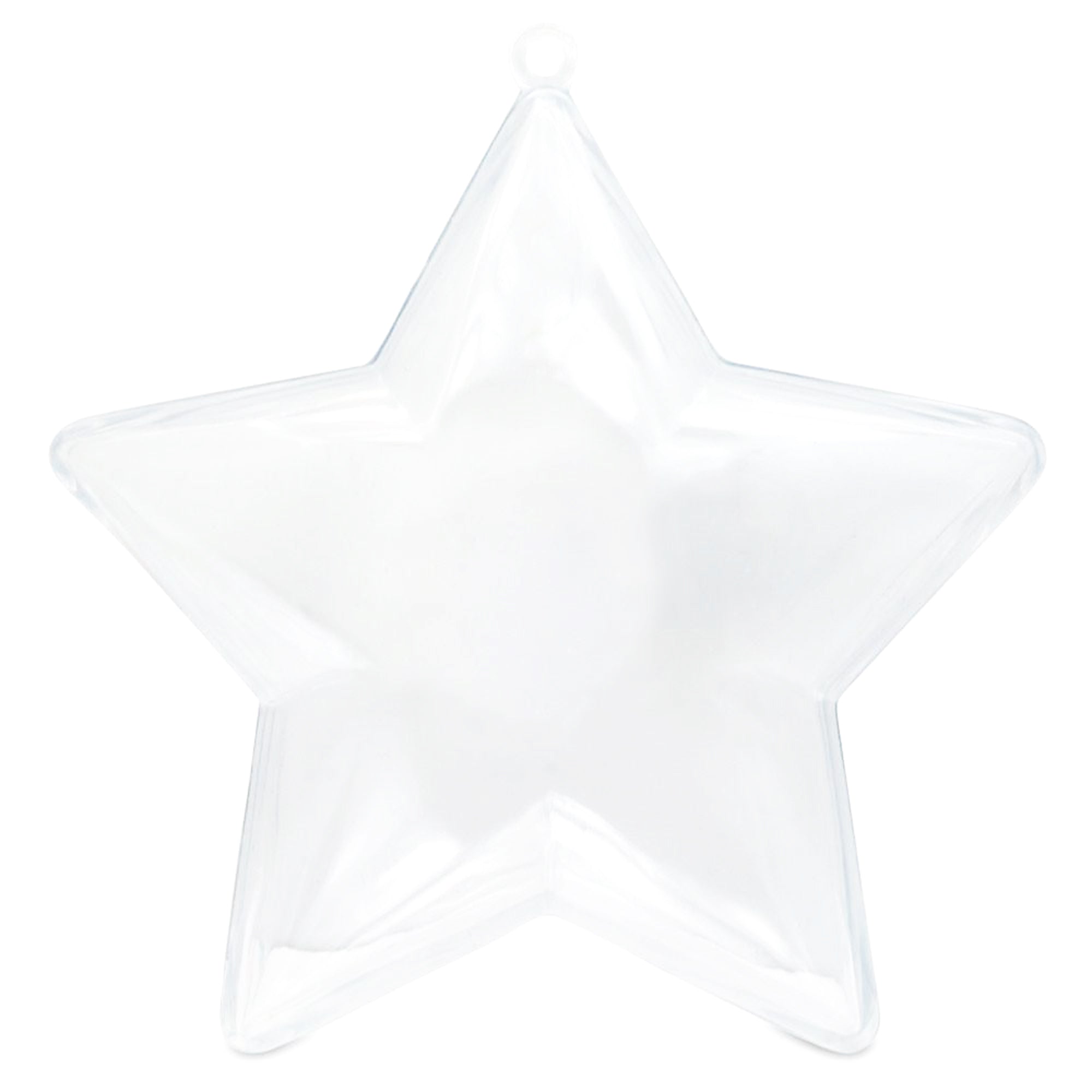 Set of 3 Openable Fillable Clear Plastic Star Christmas Ornaments DIY Craft 3.5 Inches BestPysanky