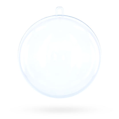 Set of 3 Openable Fillable Clear Plastic Ball Christmas Ornaments DIY Craft 4 Inches