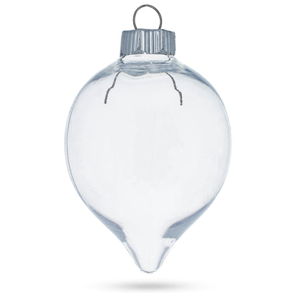 Set of 3 Clear Plastic Water Drop Christmas Ornaments 3.94 Inches BestPysanky