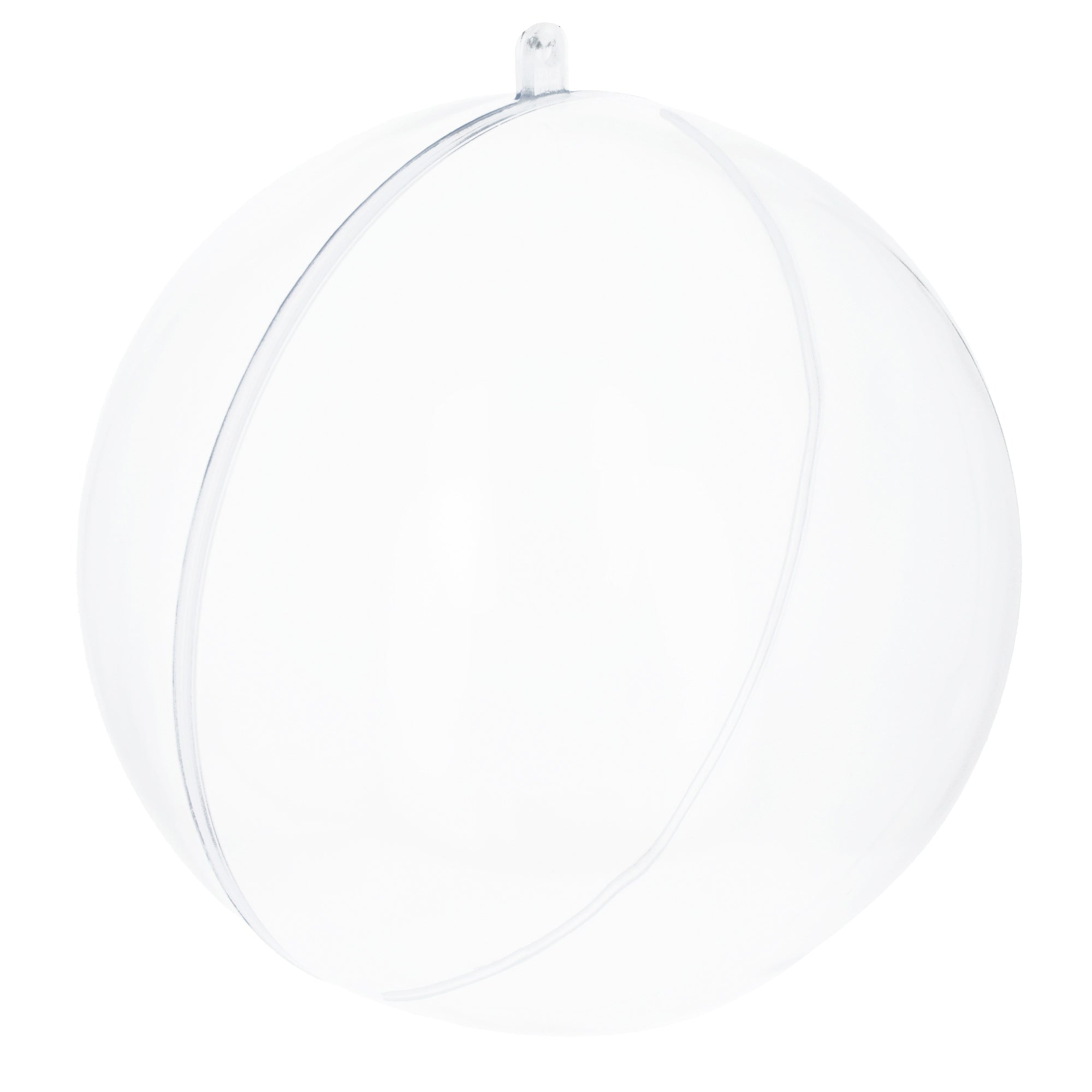 5.5-Inch DIY Fillable Clear Plastic Christmas Ball Ornament