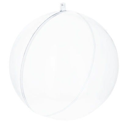 5.5-Inch DIY Fillable Clear Plastic Christmas Ball Ornament