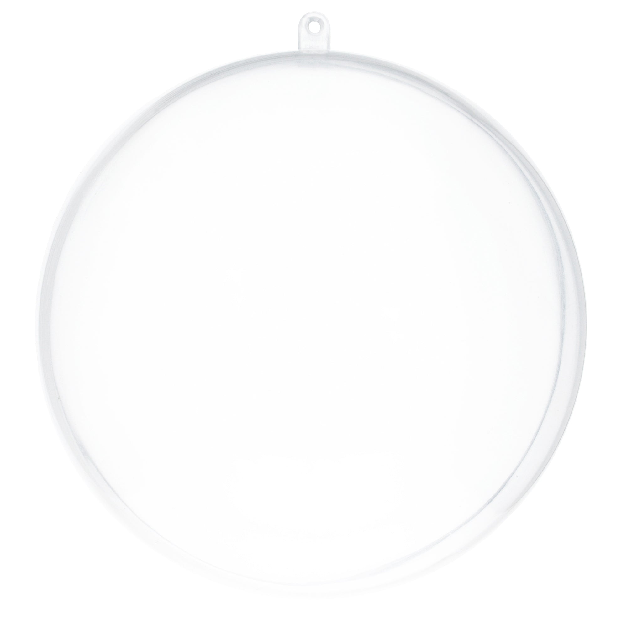 5.5-Inch DIY Fillable Clear Plastic Christmas Ball Ornament