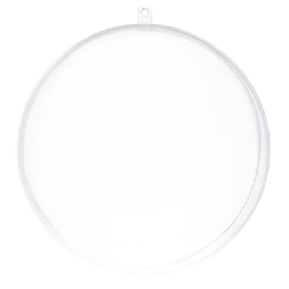 5.5-Inch DIY Fillable Clear Plastic Christmas Ball Ornament
