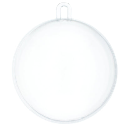 2.7-Inch Clear Plastic Fillable Christmas Ball Ornament for DIY Crafting