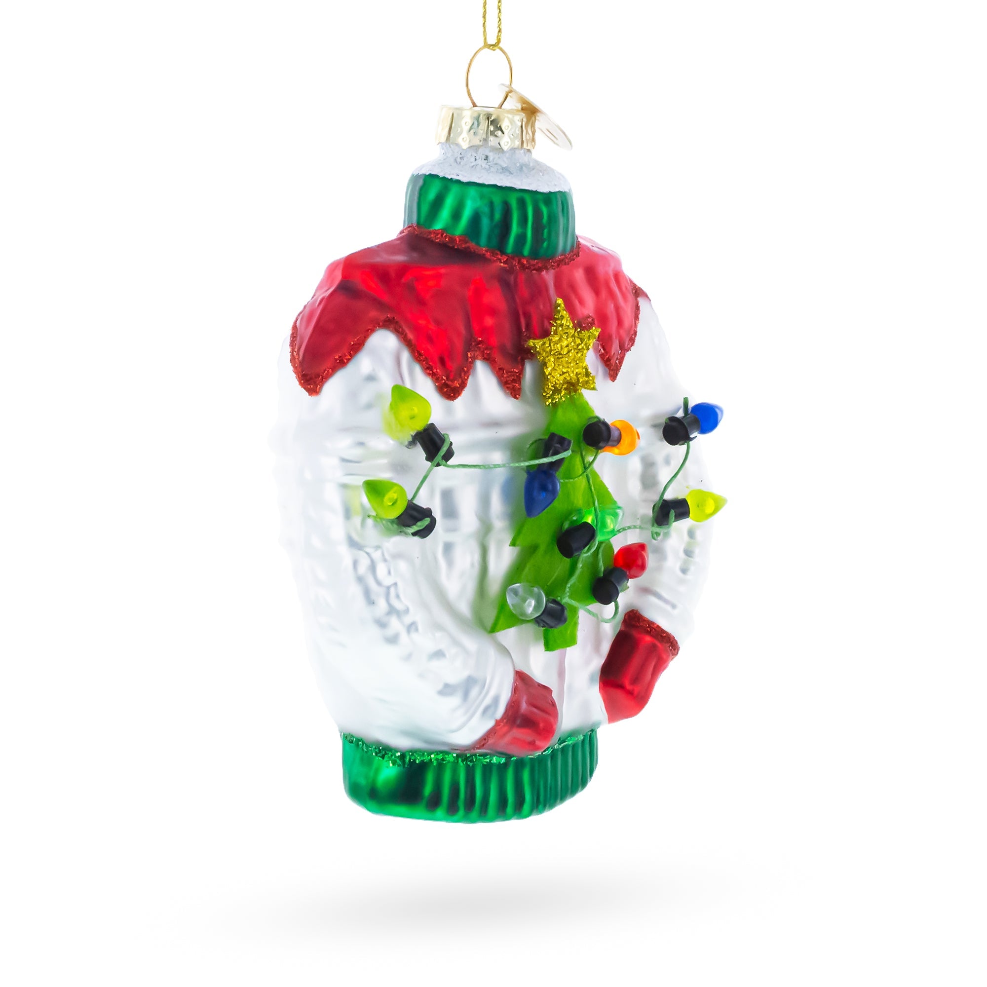 Ugly Christmas Sweater Glass Christmas Ornament