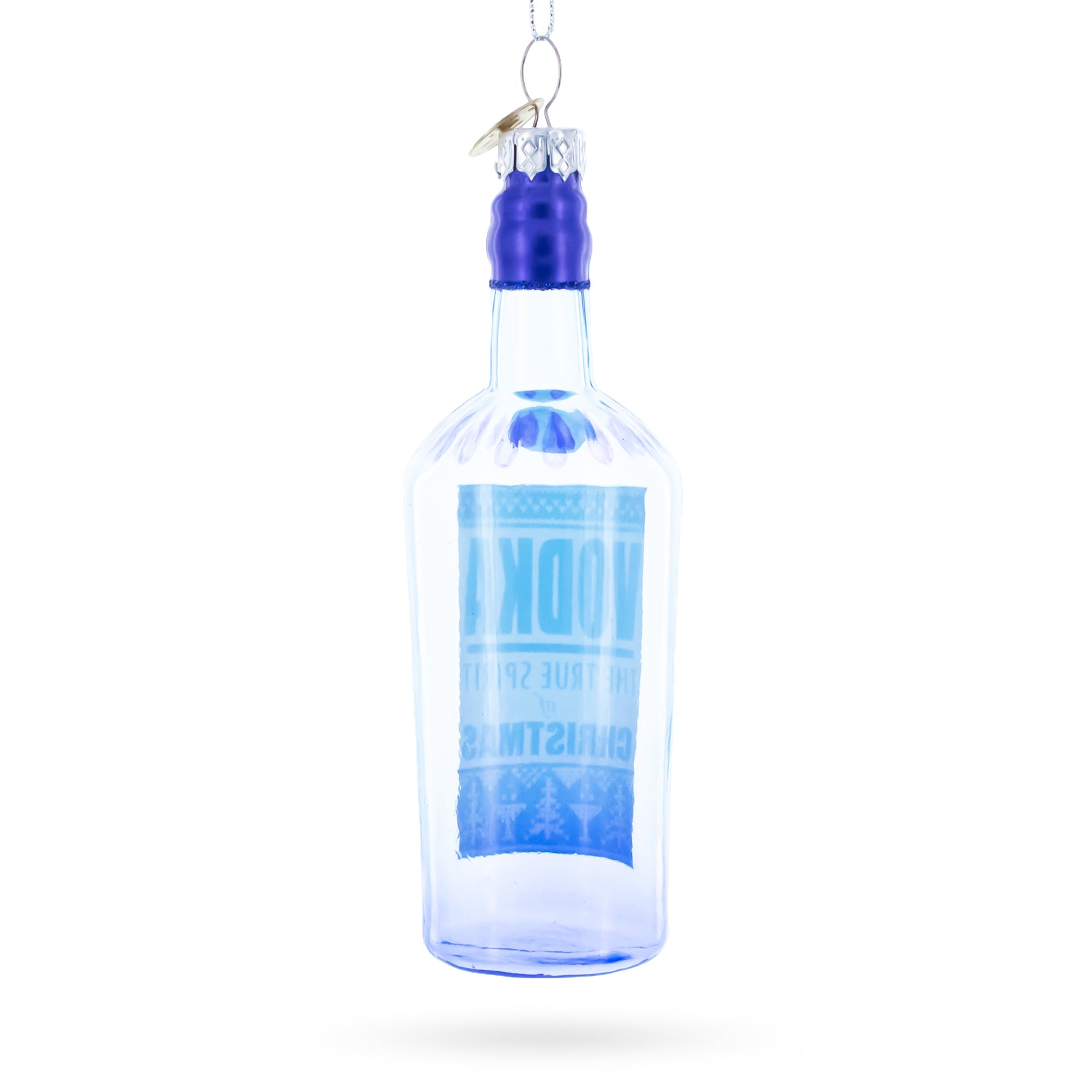 Vodka Bottle Glass Christmas Ornament