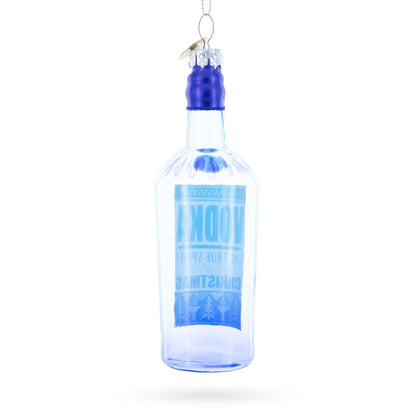 Vodka Bottle Glass Christmas Ornament