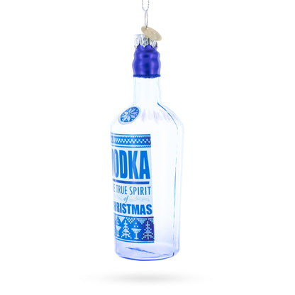 Vodka Bottle Glass Christmas Ornament