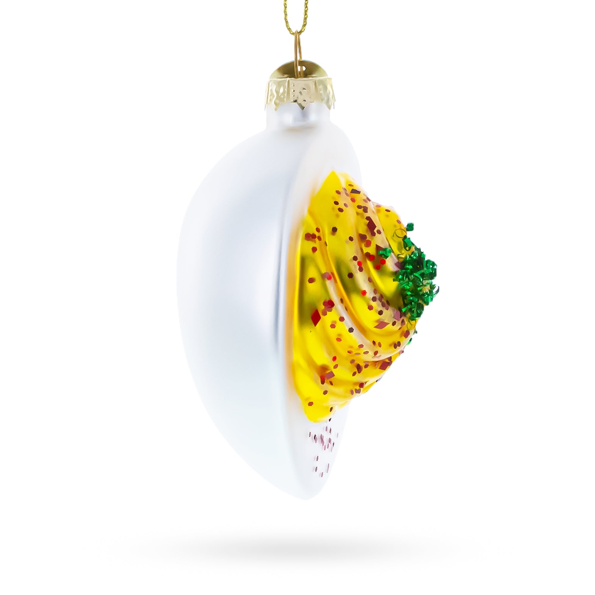 Deviled Egg Glass Christmas Ornament